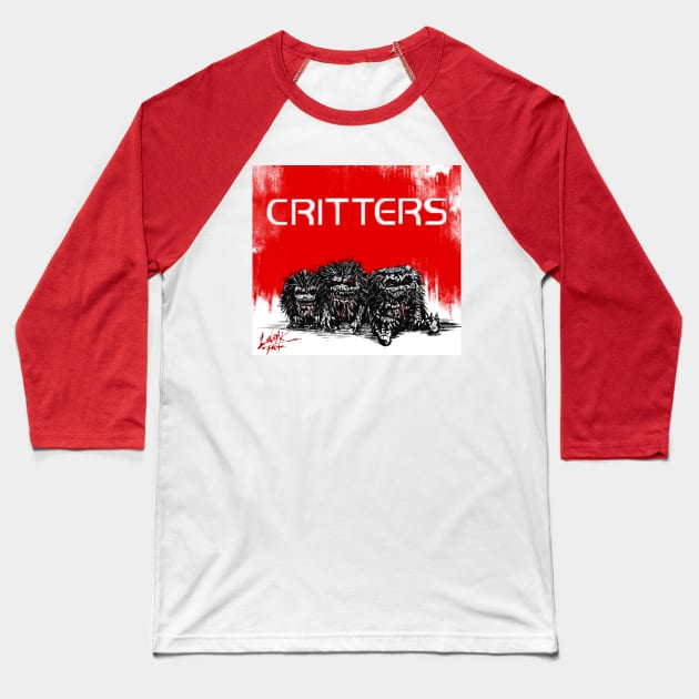 Critters Baseball T-Shirt by Art Of Lunatik